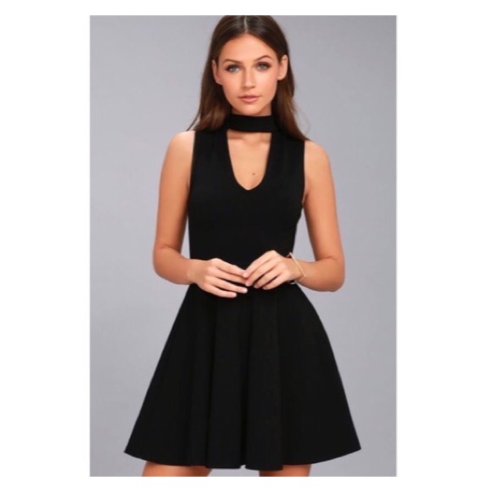 Loving You is Easy Black Skater Dress